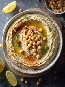 Easy Mediterranean Hummus Recipe (with Canned Chickpeas) First Image