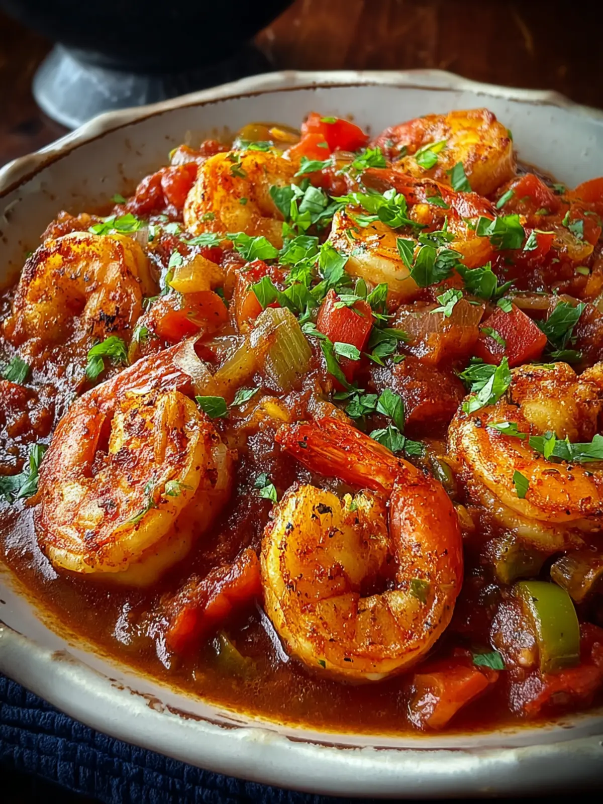 Hearty Slow-Simmered Spicy Shrimp Creole: A Comforting Delight