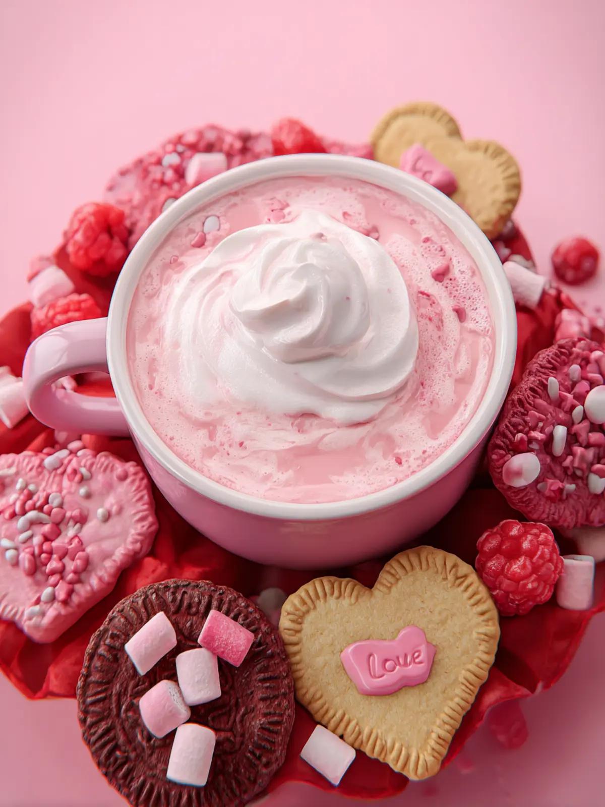 Pink Hot Chocolate Valentine’s Dessert Dip First Image