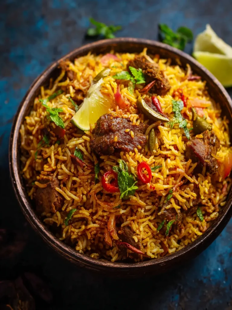 Spicy Mutton Pulao Recipe (Gosht Pulav) First Image