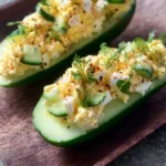 egg salad cucumber boats First Image